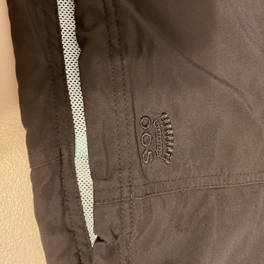 VTG Oleg Cassini Sports Jacket Women L Black Windbreaker NylonBlend FullZip 90s - Picture 5 of 8